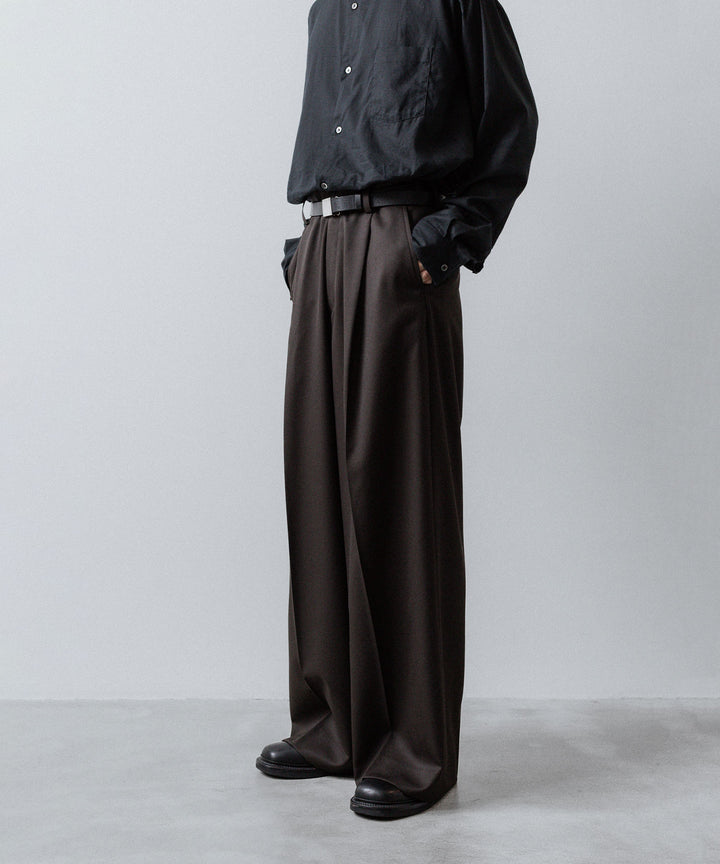 ssstein(シュタイン)のEXTRA WIDE TROUSERS (2/60 WOOL GABARDINE) - MILITARY KHAKIの公式通販サイトsession福岡セレクトショップ