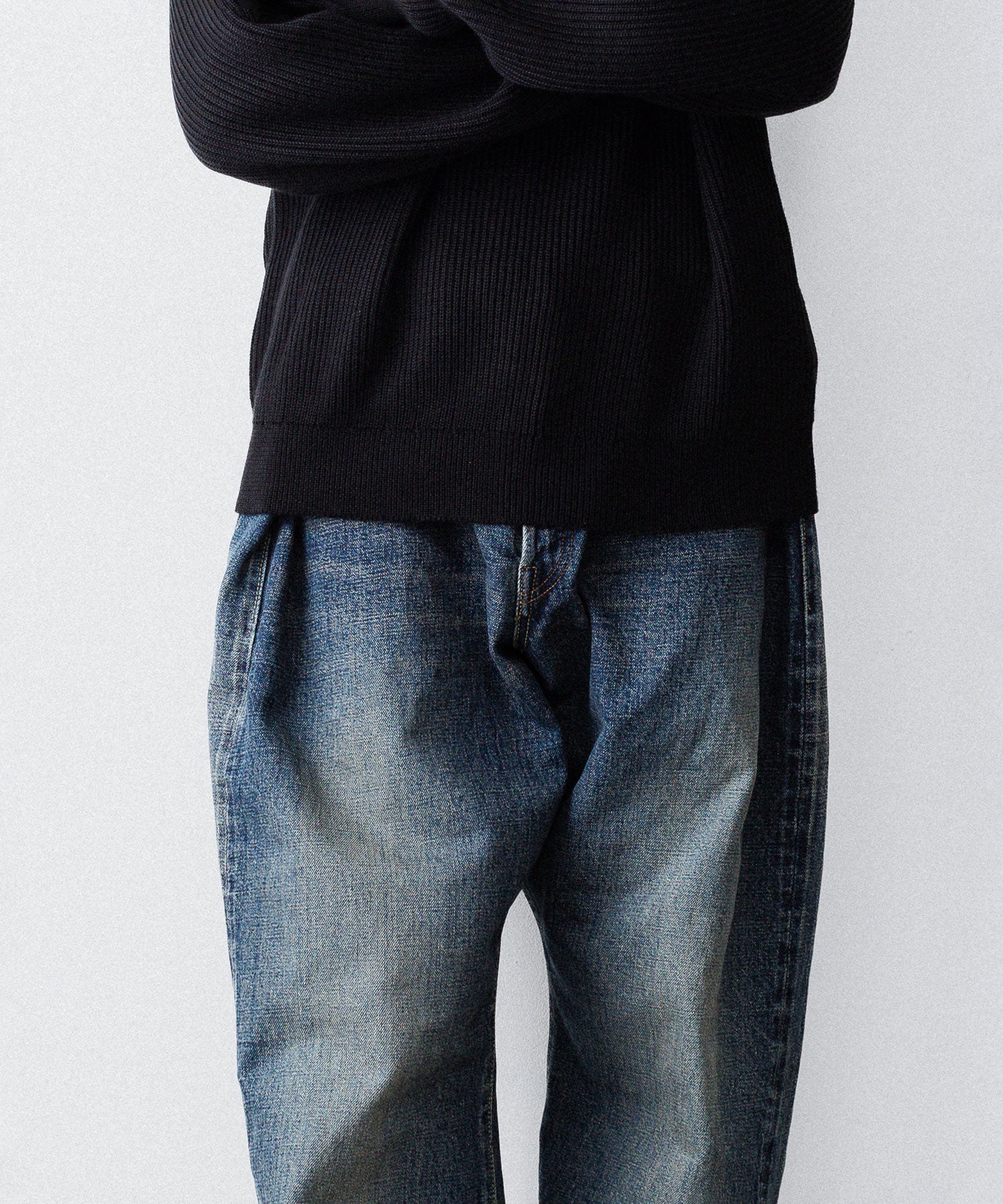 【INTÉRIM】CLASSIC HEAVY KIBATA SHUTTLE HYPER BIG WWII 1943 DENIM JEANS - C.NAVY