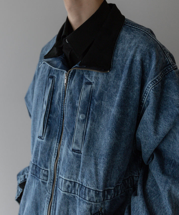 stein(シュタイン)の24SSコレクションCHEMICAL BLEACHED DENIM MODS COATのINDIGO