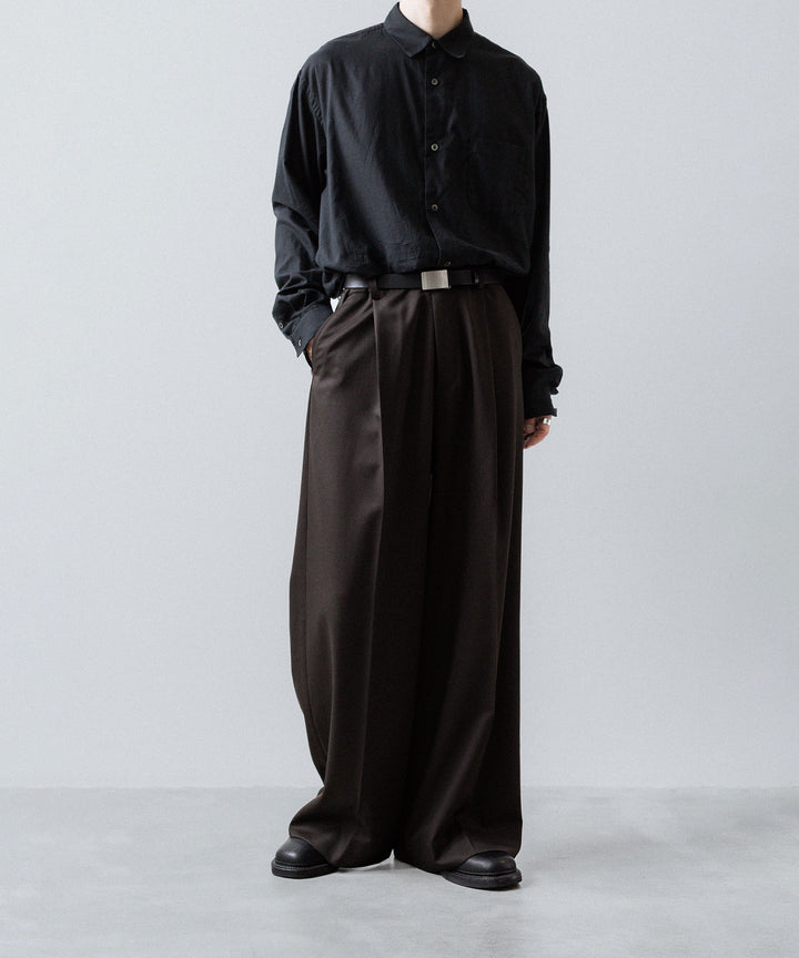 ssstein(シュタイン)のEXTRA WIDE TROUSERS (2/60 WOOL GABARDINE) - MILITARY KHAKIの公式通販サイトsession福岡セレクトショップ