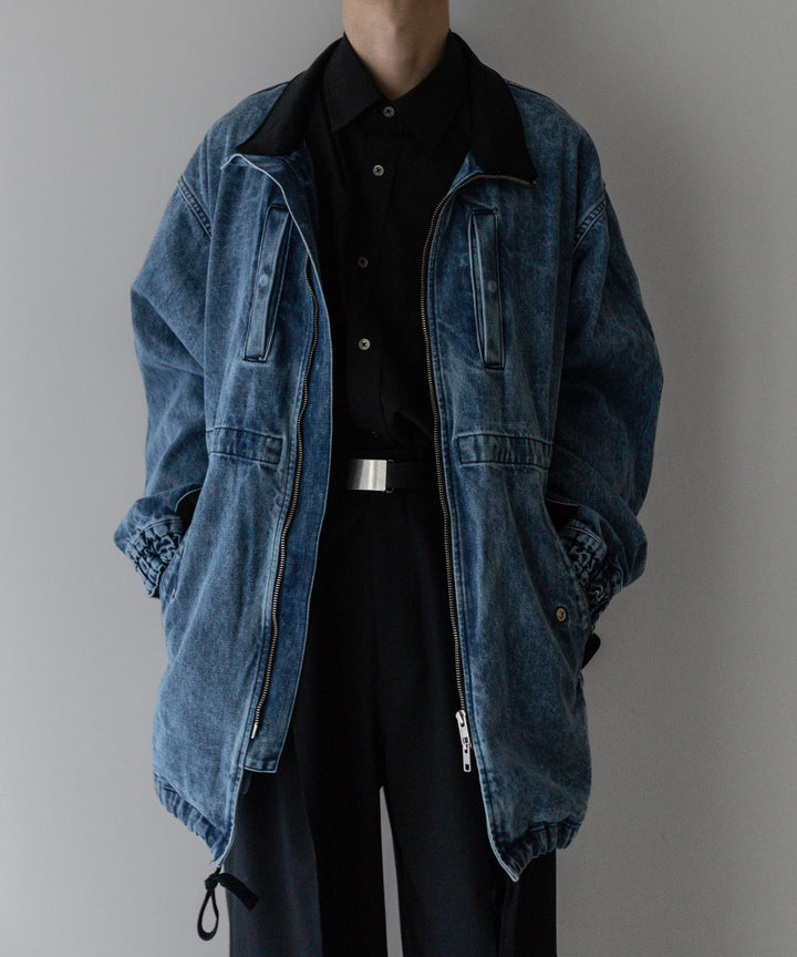 stein(シュタイン)の24SSコレクションCHEMICAL BLEACHED DENIM MODS COATのINDIGO