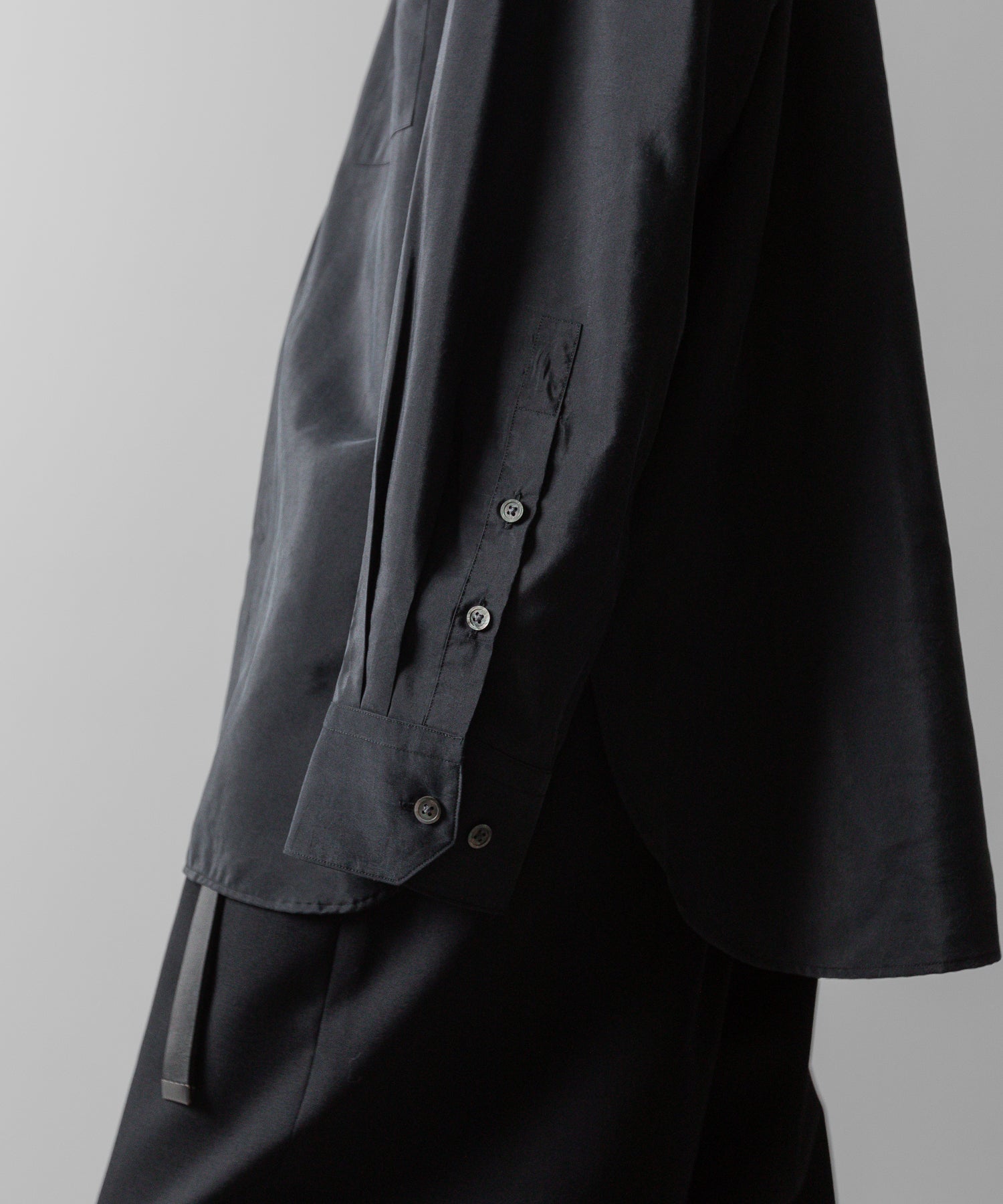 ssstein(シュタイン)の24AWコレクション SILK NYLON OVERSIZED DOWN PAT SHIRT - BLACK 公式通販サイトsession福岡セレクトショップ