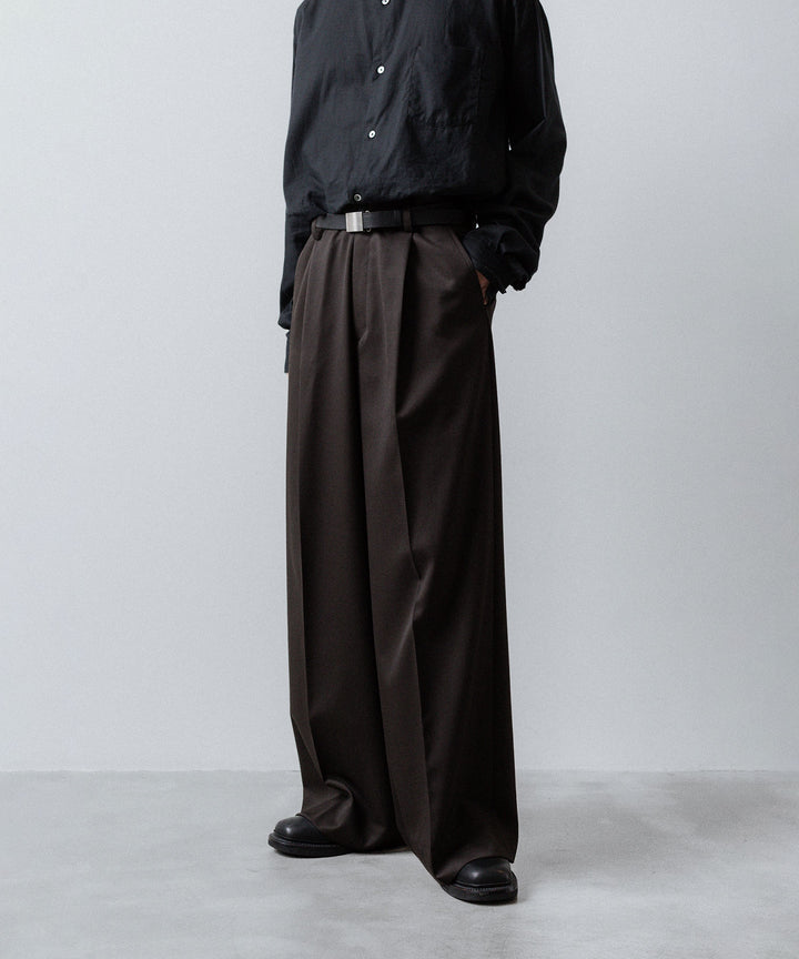 ssstein(シュタイン)のEXTRA WIDE TROUSERS (2/60 WOOL GABARDINE) - MILITARY KHAKIの公式通販サイトsession福岡セレクトショップ
