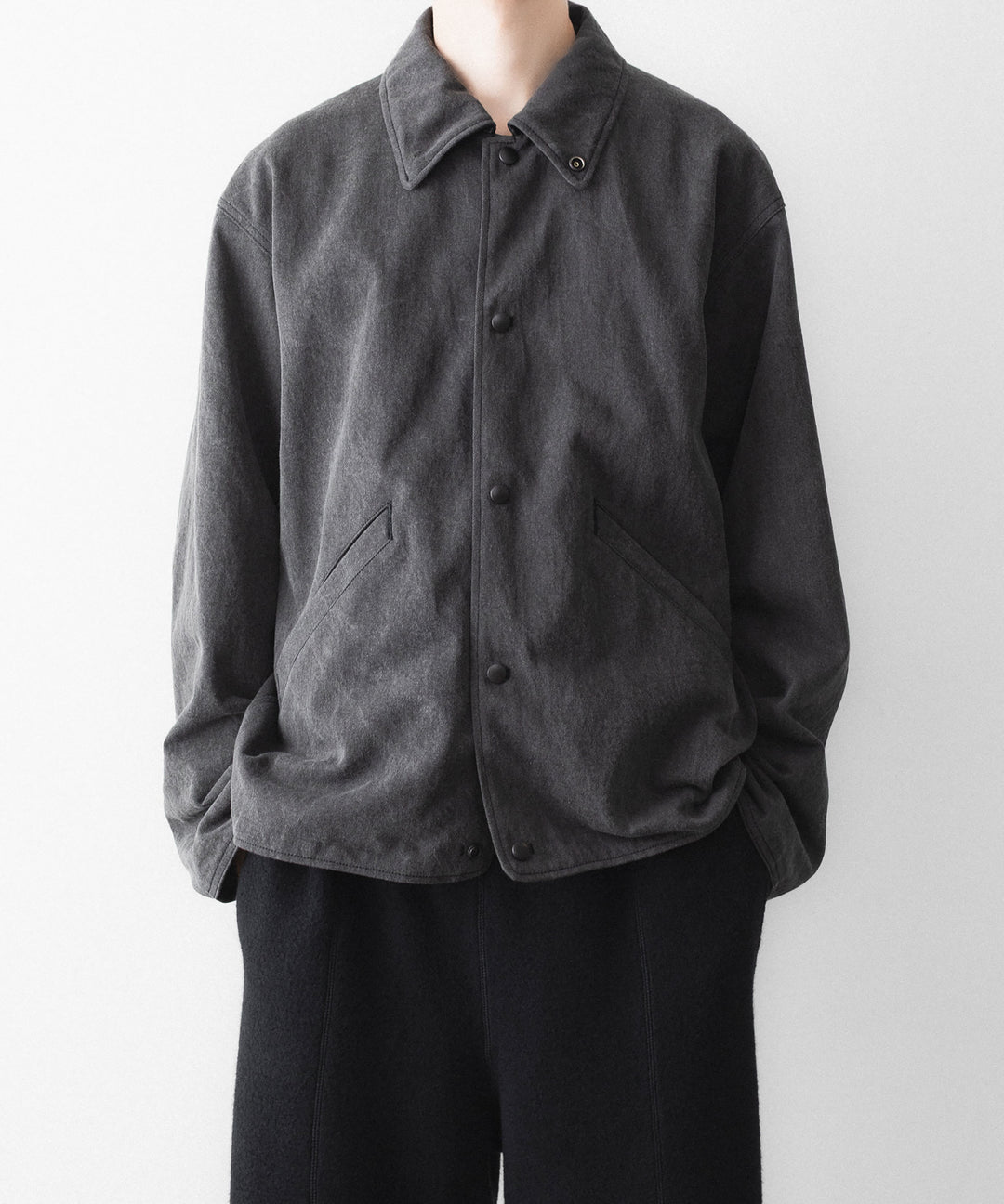 phebus フィーバスのSUMIZOME COACH JACKETのCHARCOAL 公式通販サイトsession福岡セレクトショップ