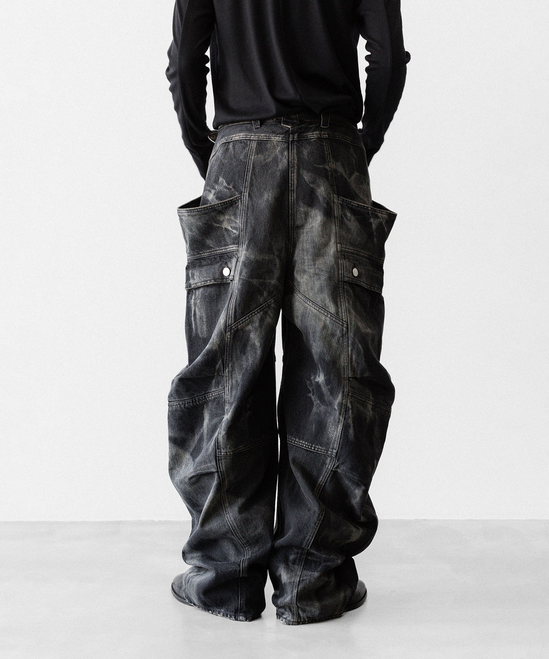 SUBLATIONS サブレーションズのDENIM BANANA CUTTING PANTSのUSED BLACK 公式通販サイトsession福岡セレクトショップ