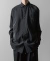【ssstein】SILK NYLON OVERSIZED DOWN PAT SHIRT - BLACK