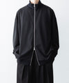 【KANEMASA PHIL.】28G CUPRO ZIP SWEAT - BLACK