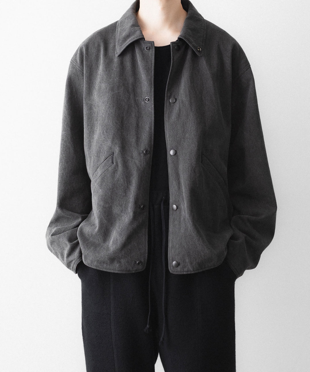phebus フィーバスのSUMIZOME COACH JACKETのCHARCOAL 公式通販サイトsession福岡セレクトショップ