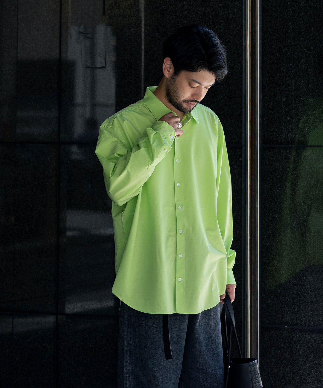 【KANEMASA PHIL.】カネマサのROYAL OX DRESS JERSEY SHIRT - LIME 公式通販session福岡セレクトショップ