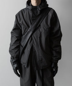 【ssstein】NYLON TWILL HOODED ZIP UP JACKET - CHARCOAL