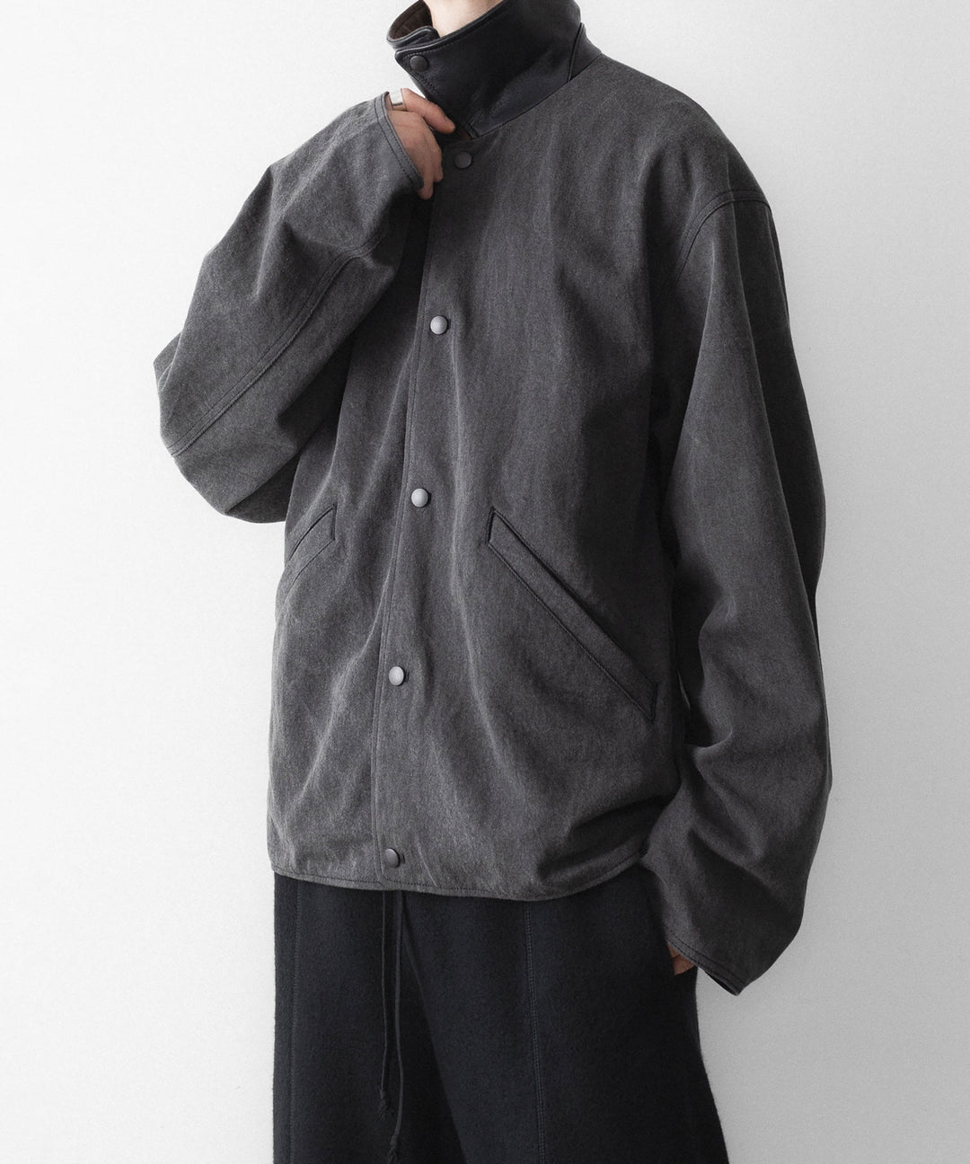 phebus フィーバスのSUMIZOME COACH JACKETのCHARCOAL 公式通販サイトsession福岡セレクトショップ