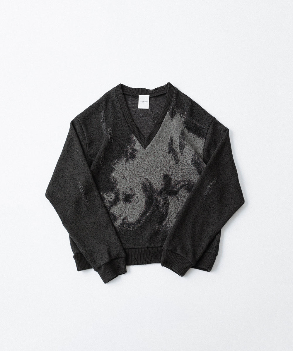SUBLATIONS サブレーションズの26SSのANIMAL JACQUARD V-NECK KNIの公式通販サイトsession福岡セレクトショップ