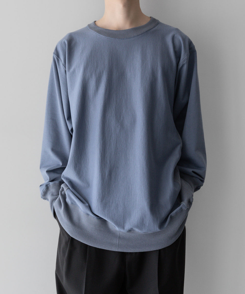 【INTÉRIM】インテリムのREVERSE WAVE L/S HIGH GAGE SWEAT SHIRT - F.BLUE公式通販サイトsession福岡セレクトショップ