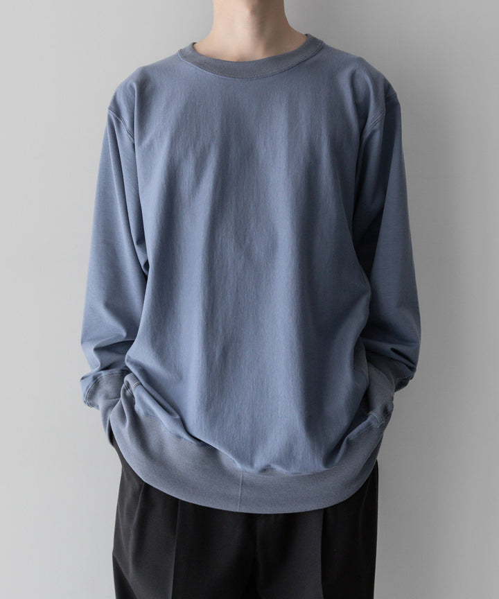 【INTÉRIM】インテリムのREVERSE WAVE L/S HIGH GAGE SWEAT SHIRT - F.BLUE公式通販サイトsession福岡セレクトショップ