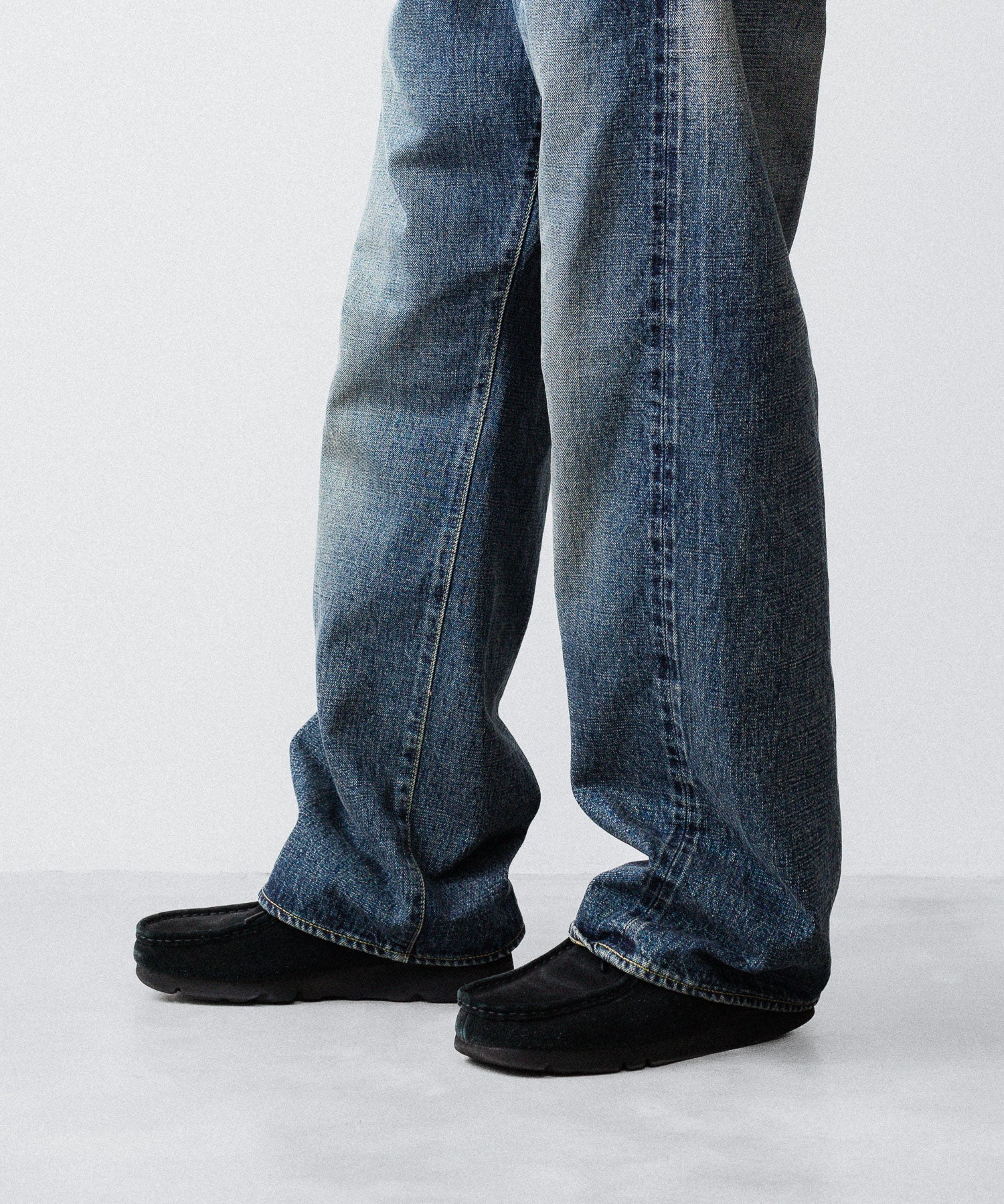 【INTÉRIM】CLASSIC HEAVY KIBATA SHUTTLE HYPER BIG WWII 1943 DENIM JEANS - C.NAVY