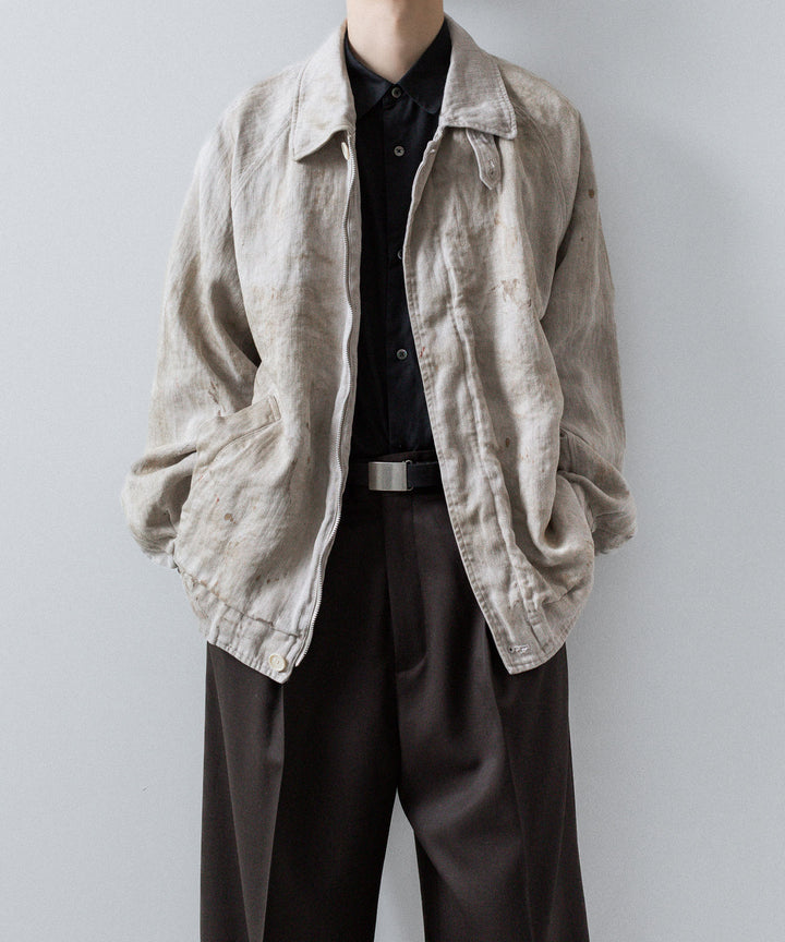 ssstein(シュタイン)のHEAVY LINEN HERRINGBONE ZIP JACKET - NATURALの公式通販サイトsession福岡セレクトショップ