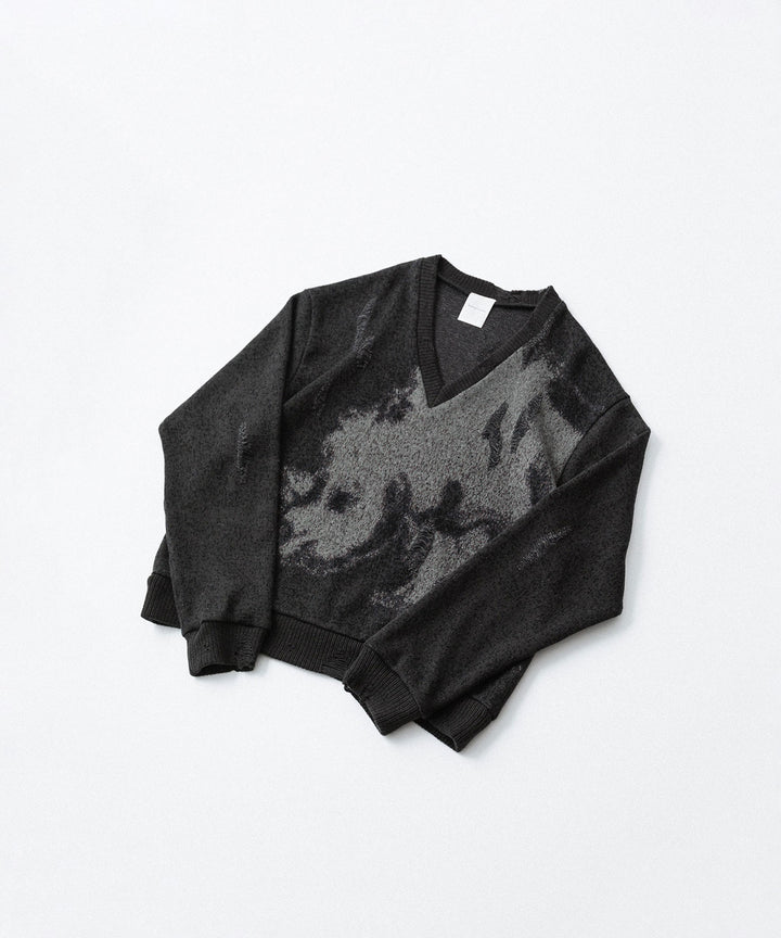 SUBLATIONS サブレーションズの26SSのANIMAL JACQUARD V-NECK KNITの公式通販サイトsession福岡セレクトショップ