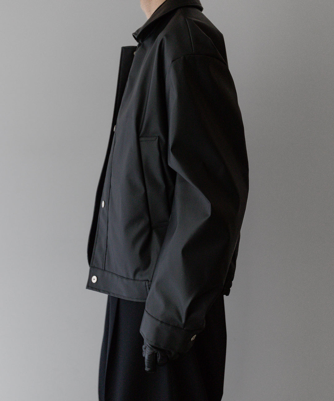 stein(シュタイン)の24SSコレクションCOATED TRUCKER JACKETのBLACK(COATING)