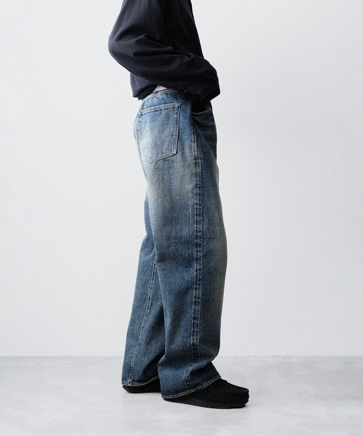 【INTÉRIM】CLASSIC HEAVY KIBATA SHUTTLE HYPER BIG WWII 1943 DENIM JEANS - C.NAVY