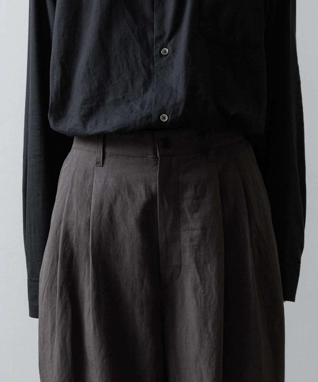 ssstein(シュタイン)のRAYON/LINEN WIDE EASY TROUSERS - CHARCOALの公式通販サイトsession福岡セレクトショップ