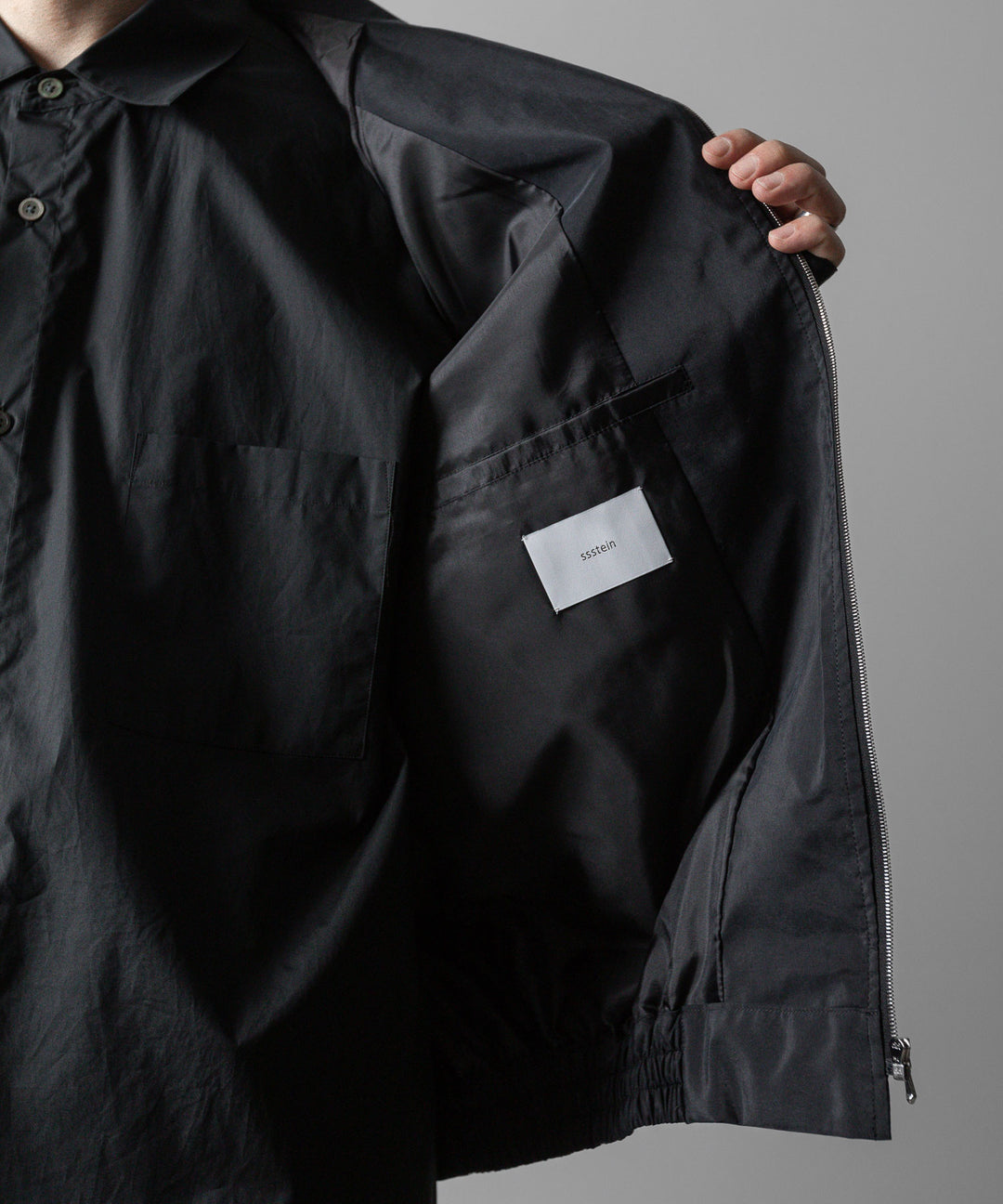 ssstein(シュタイン)の24AWコレクション SILK NYLON ZIP UP BLOUSON - BLACK 公式通販サイトsession福岡セレクトショップ