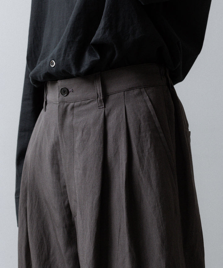 ssstein(シュタイン)のRAYON/LINEN WIDE EASY TROUSERS - CHARCOALの公式通販サイトsession福岡セレクトショップ
