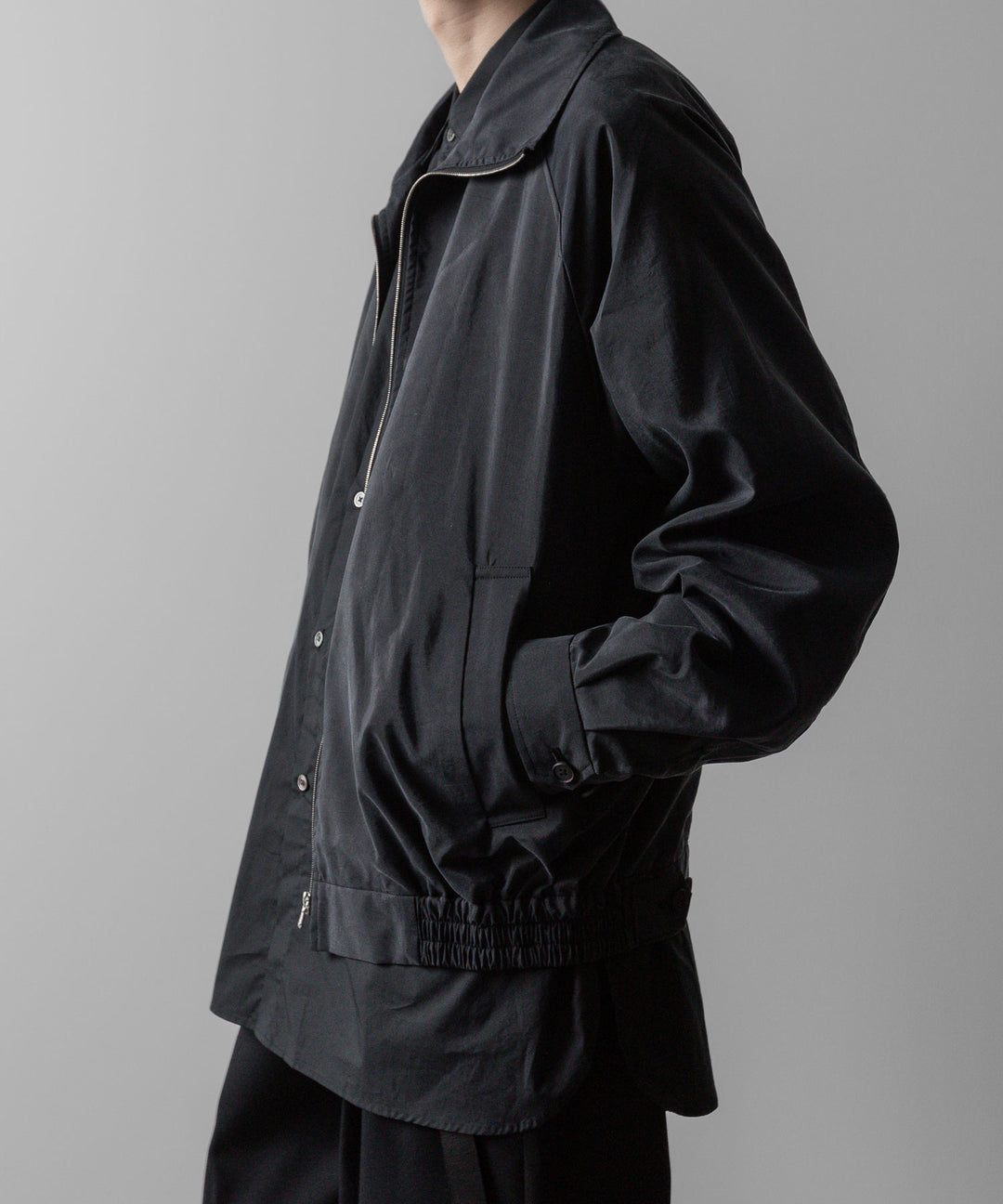 ssstein(シュタイン)の24AWコレクション SILK NYLON ZIP UP BLOUSON - BLACK 公式通販サイトsession福岡セレクトショップ