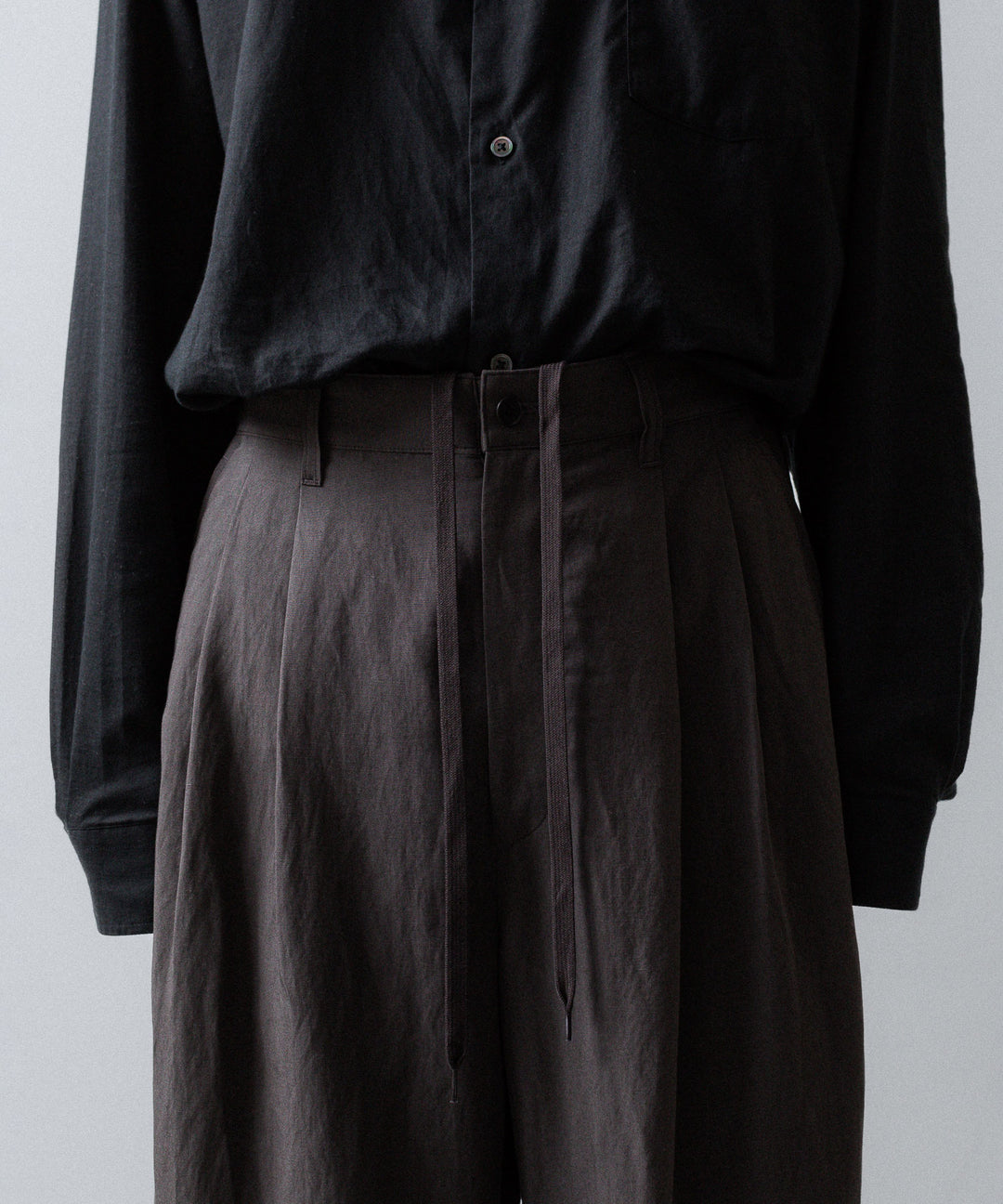 ssstein(シュタイン)のRAYON/LINEN WIDE EASY TROUSERS - CHARCOALの公式通販サイトsession福岡セレクトショップ