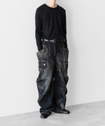 画像をギャラリービューアに読み込む, SUBLATIONS サブレーションズのDENIM BANANA CUTTING PANTSのUSED BLACK 公式通販サイトsession福岡セレクトショップ
