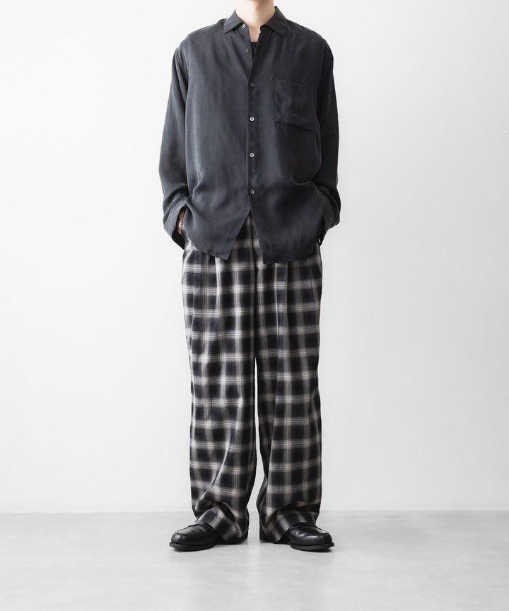 ssstein(シュタイン)のCOTTON VISCOSE WIDE EASY TROUSERS - BLACK OMBREの公式通販サイトsession福岡セレクトショップ