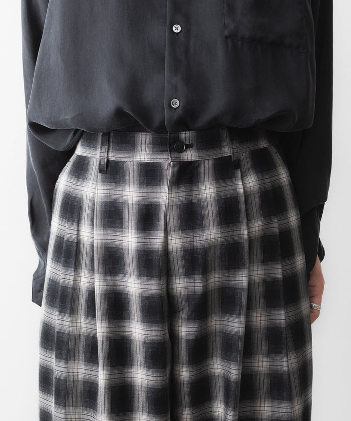 ssstein(シュタイン)のCOTTON VISCOSE WIDE EASY TROUSERS - BLACK OMBREの公式通販サイトsession福岡セレクトショップ