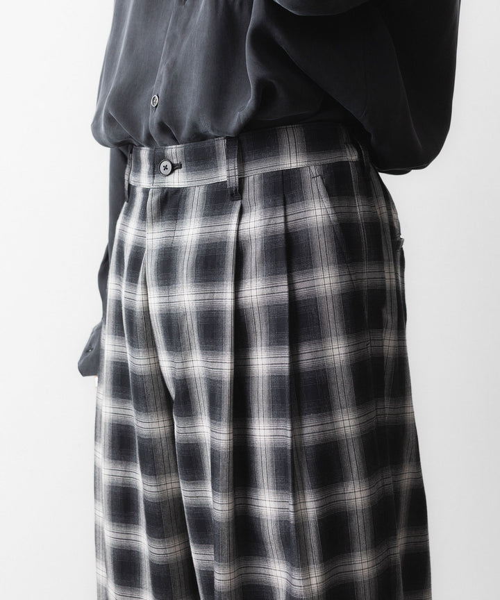ssstein(シュタイン)のCOTTON VISCOSE WIDE EASY TROUSERS - BLACK OMBREの公式通販サイトsession福岡セレクトショップ