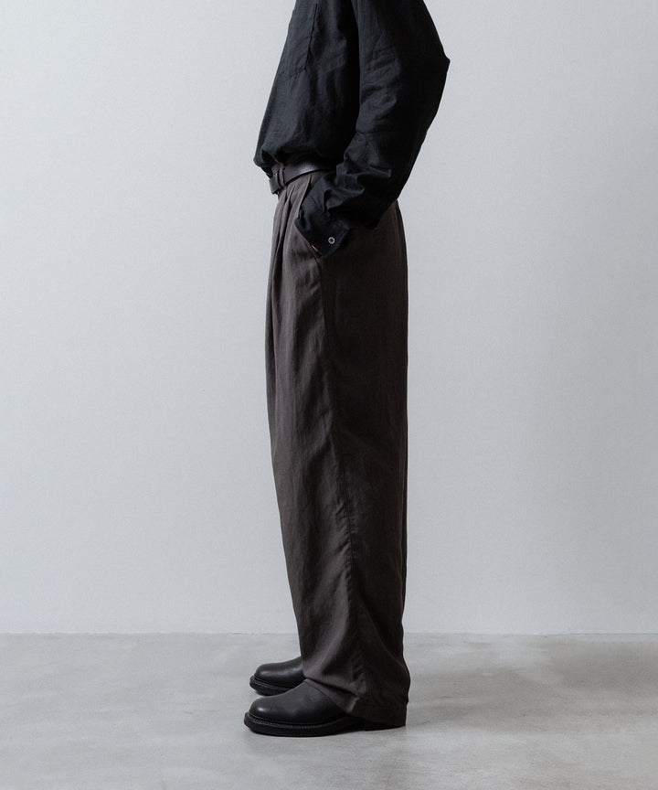 ssstein(シュタイン)のRAYON/LINEN WIDE EASY TROUSERS - CHARCOALの公式通販サイトsession福岡セレクトショップ
