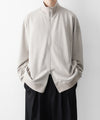 【KANEMASA PHIL.】28G CUPRO ZIP SWEAT - BEIGE KHAKI
