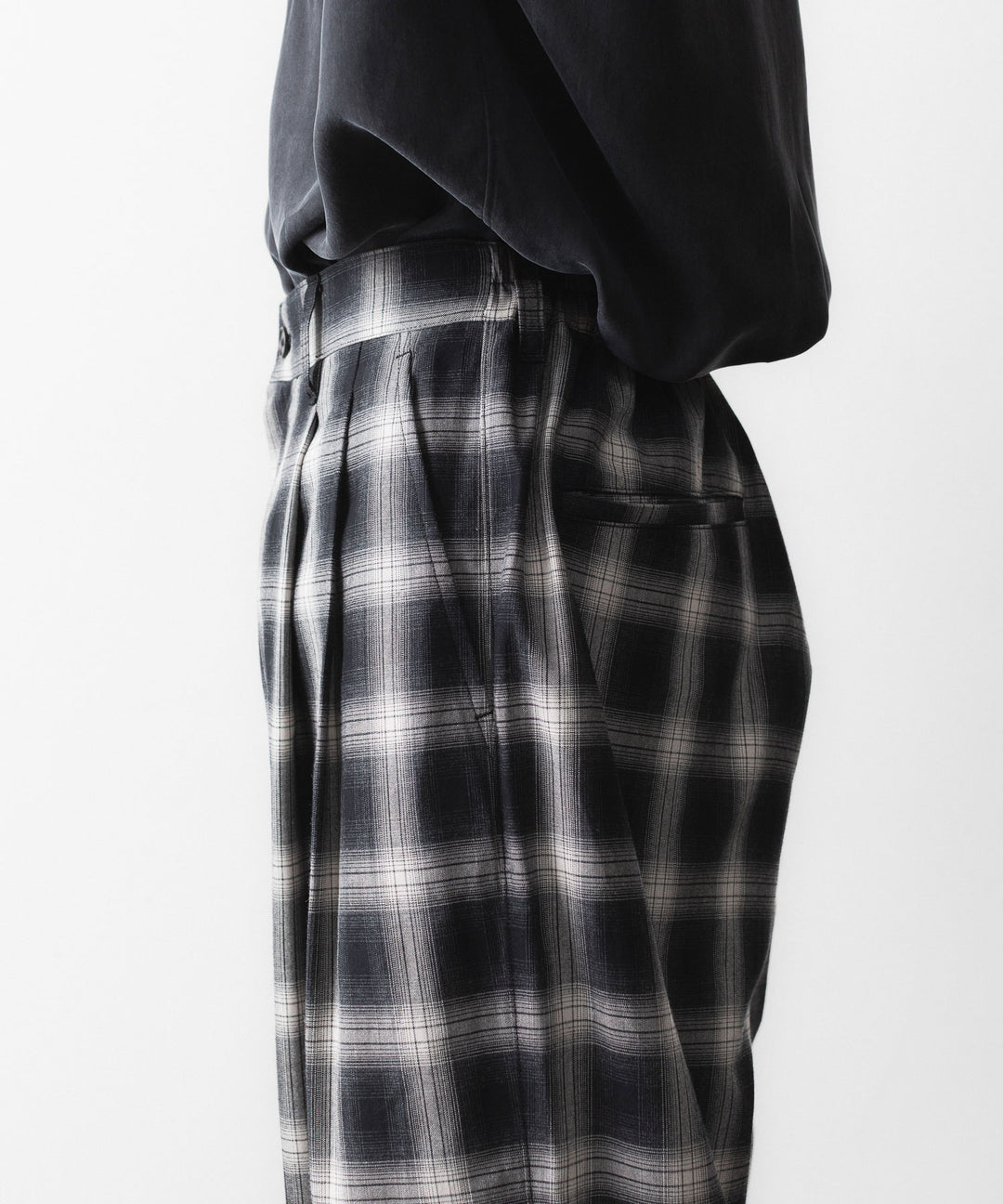 ssstein(シュタイン)のCOTTON VISCOSE WIDE EASY TROUSERS - BLACK OMBREの公式通販サイトsession福岡セレクトショップ