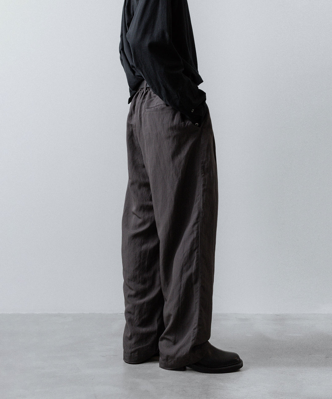 ssstein(シュタイン)のRAYON/LINEN WIDE EASY TROUSERS - CHARCOALの公式通販サイトsession福岡セレクトショップ