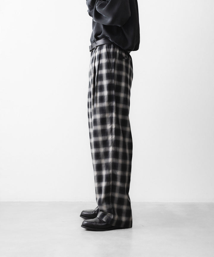 ssstein(シュタイン)のCOTTON VISCOSE WIDE EASY TROUSERS - BLACK OMBREの公式通販サイトsession福岡セレクトショップ