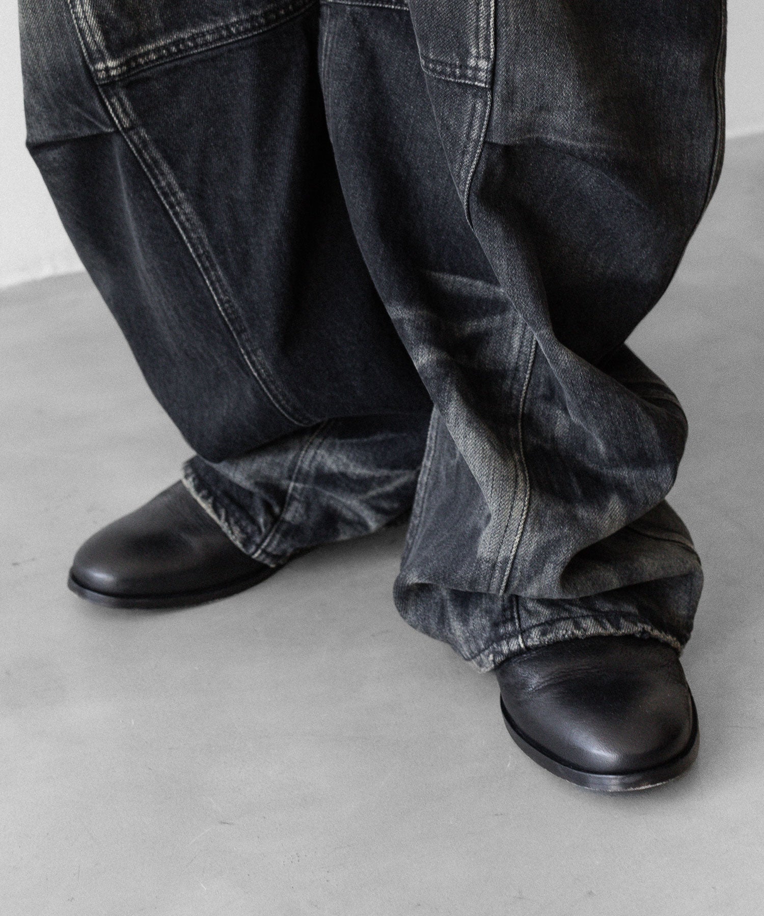 SUBLATIONS サブレーションズのDENIM BANANA CUTTING PANTSのUSED BLACK 公式通販サイトsession福岡セレクトショップ