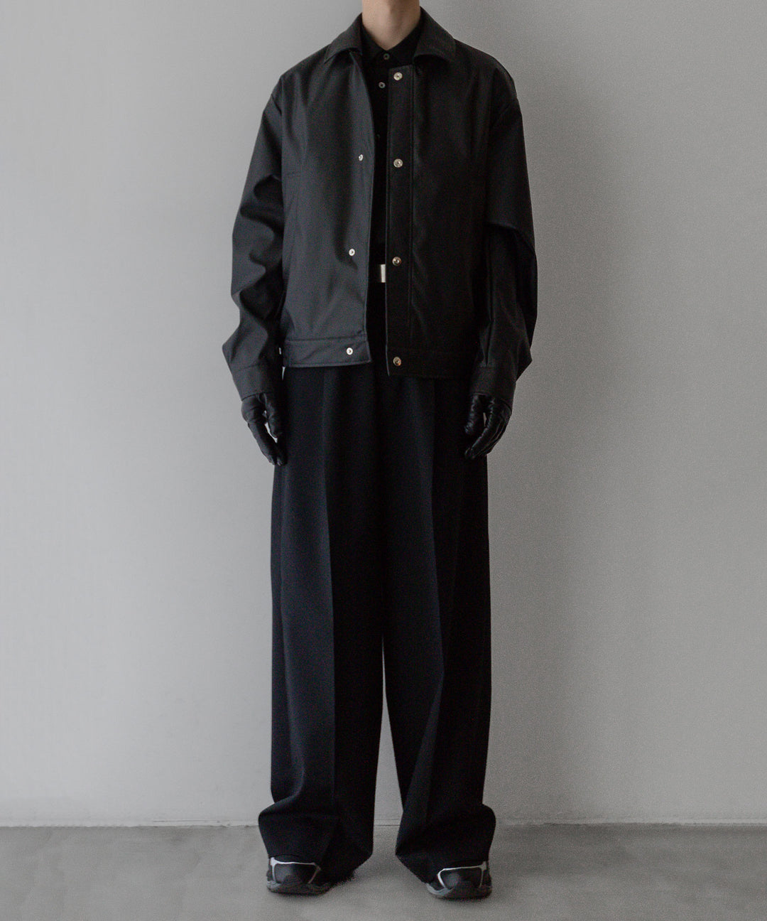 stein(シュタイン)の24SSコレクションCOATED TRUCKER JACKETのBLACK(COATING)