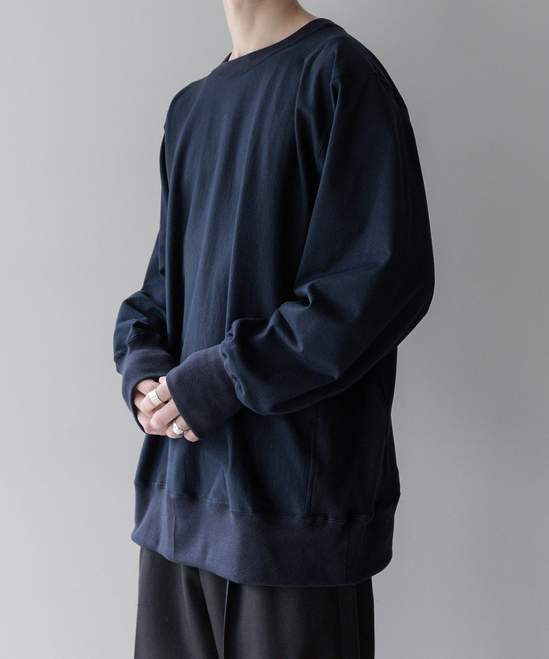 【INTÉRIM】インテリムのREVERSE WAVE L/S HIGH GAGE SWEAT SHIRT - D.NAVY公式通販サイトsession福岡セレクトショップ