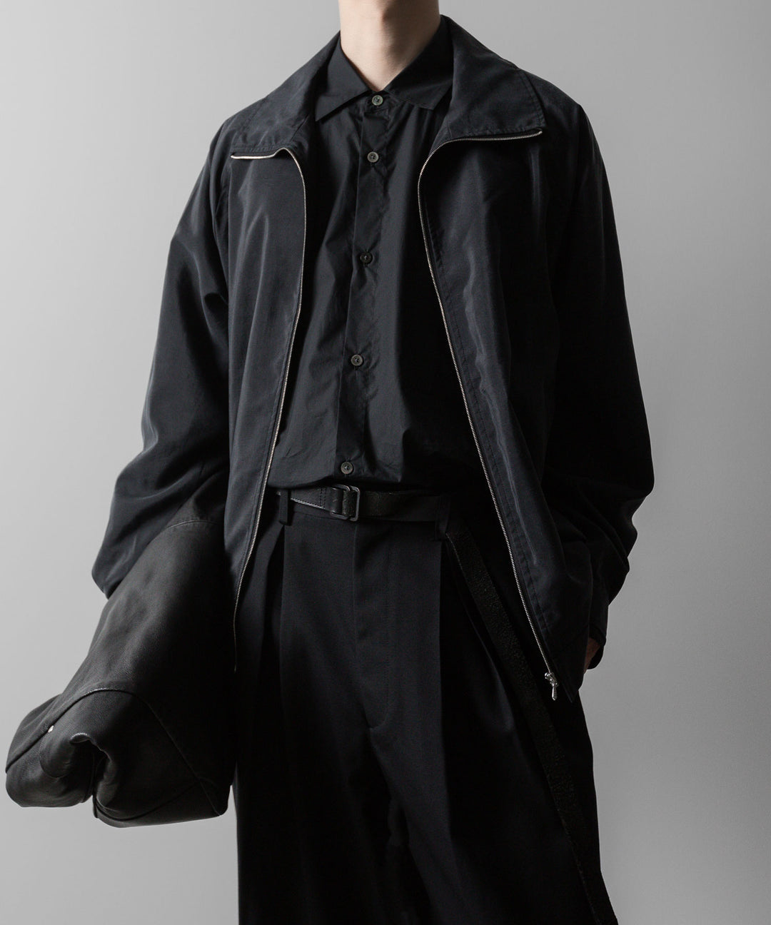 ssstein(シュタイン)の24AWコレクション SILK NYLON ZIP UP BLOUSON - BLACK 公式通販サイトsession福岡セレクトショップ
