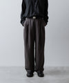 【ssstein】RAYON/LINEN WIDE EASY TROUSERS - CHARCOAL