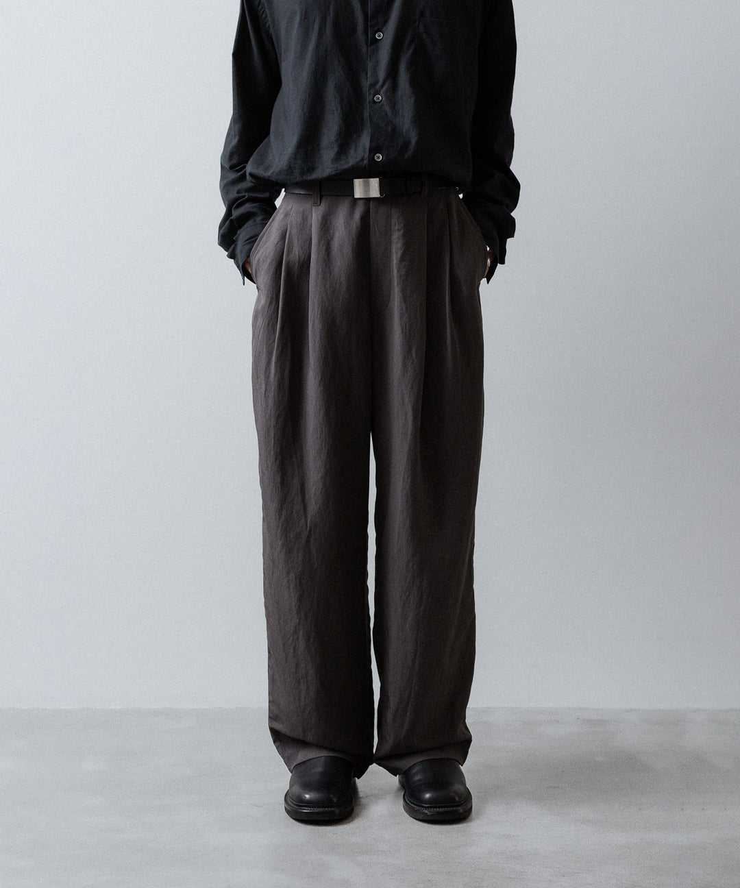 ssstein(シュタイン)のRAYON/LINEN WIDE EASY TROUSERS - CHARCOALの公式通販サイトsession福岡セレクトショップ