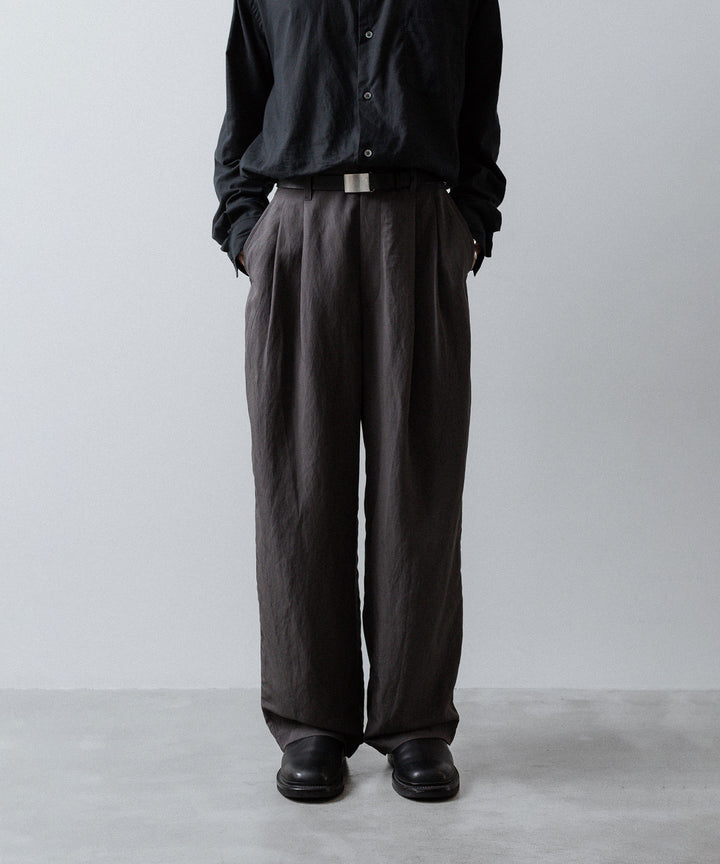 ssstein(シュタイン)のRAYON/LINEN WIDE EASY TROUSERS - CHARCOALの公式通販サイトsession福岡セレクトショップ