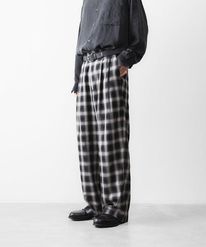 ssstein(シュタイン)のCOTTON VISCOSE WIDE EASY TROUSERS - BLACK OMBREの公式通販サイトsession福岡セレクトショップ