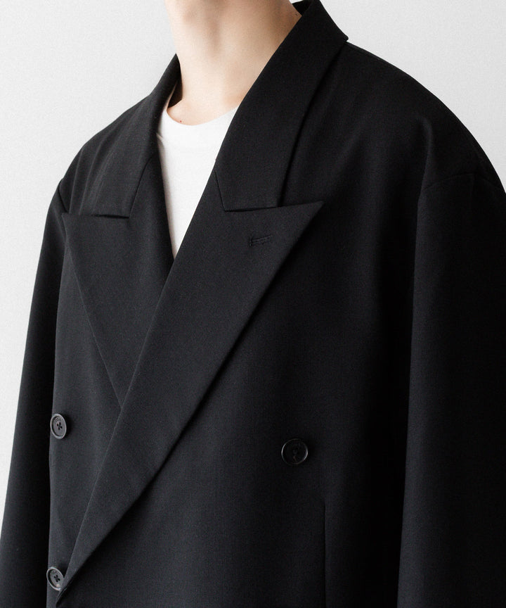 CODA コーダのBLACK WOOL CUT OFF DOUBLE BREASTED LENTO BLAZERのBLACK 公式通販サイトsession福岡セレクトショップ