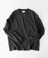 【KANEMASA PHIL.】36G LOW TWIST GARMENT DYE L/S TEE - CHARCOAL PIGMENT