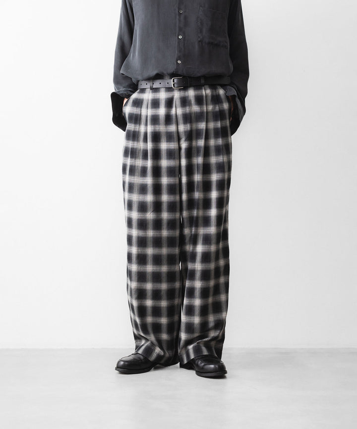 ssstein(シュタイン)のCOTTON VISCOSE WIDE EASY TROUSERS - BLACK OMBREの公式通販サイトsession福岡セレクトショップ