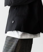 画像をギャラリービューアに読み込む, CODA コーダのBLACK WOOL CUT OFF DOUBLE BREASTED LENTO BLAZERのBLACK 公式通販サイトsession福岡セレクトショップ
