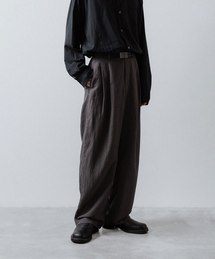 ssstein(シュタイン)のRAYON/LINEN WIDE EASY TROUSERS - CHARCOALの公式通販サイトsession福岡セレクトショップ